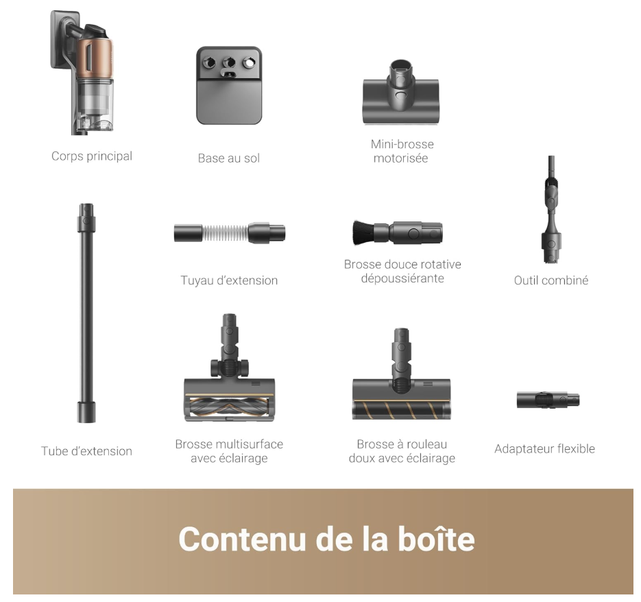 Dreame Z20 Aspirateur Balai sans Fil, Puissance de 250 AW