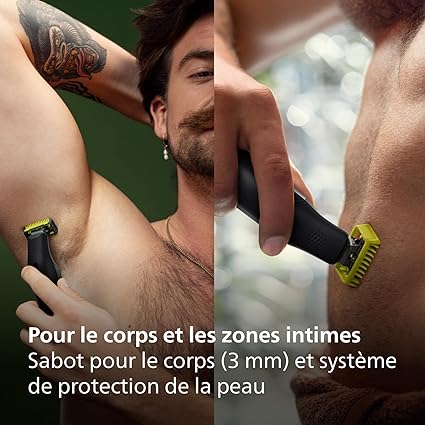 Tondeuse Philips OneBlade Pro - Tondeuse Visage et Corps Rechargeable avec Sabot Ajustable