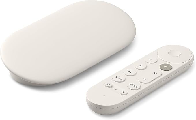 Google TV Streamer 4K – Streaming Rapide sur TV avec Recherche Vocale et Télécommande – 32 Go de Stockage – Porcelaine