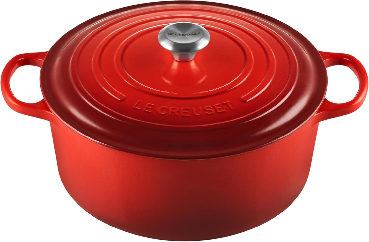 Le Creuset Cocotte Signature en Fonte Émaillée avec Couvercle, 30 cm, 8,4 L, Cerise