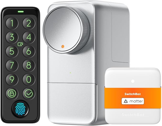 SwitchBot Smart Lock Pro Wi-Fi, Serrure de Porte Intelligente avec Clavier Tactile