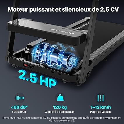 Mobvoi Tapis de Course Ultra 3 en 1 – Inclinaison 6%, 2,5 CV, Support pour Tasse, Téléphone & Ordinateur Portable, Grande Surface de Course, Capacité 120 kg – pour Maison et Bureau