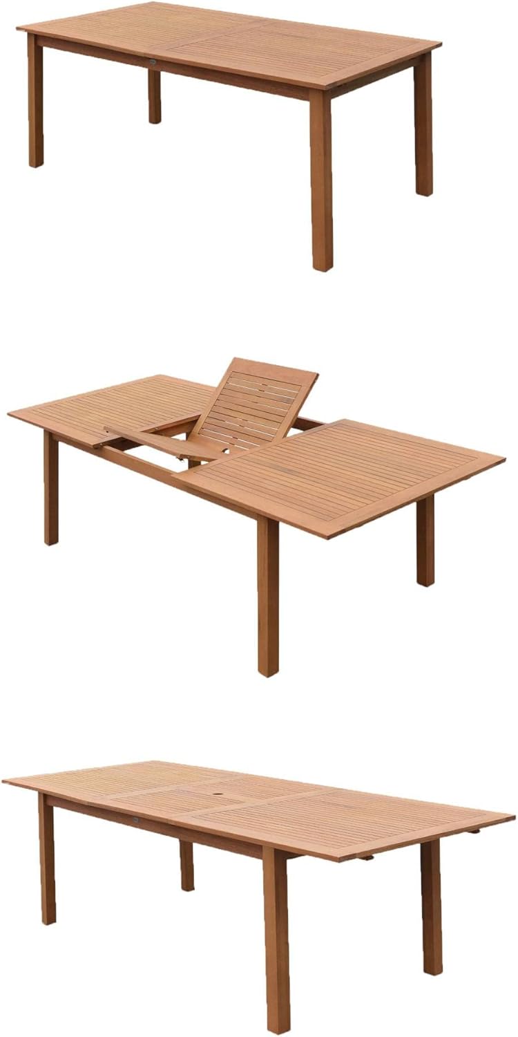 Table de jardin extensible bois , 8 chaises