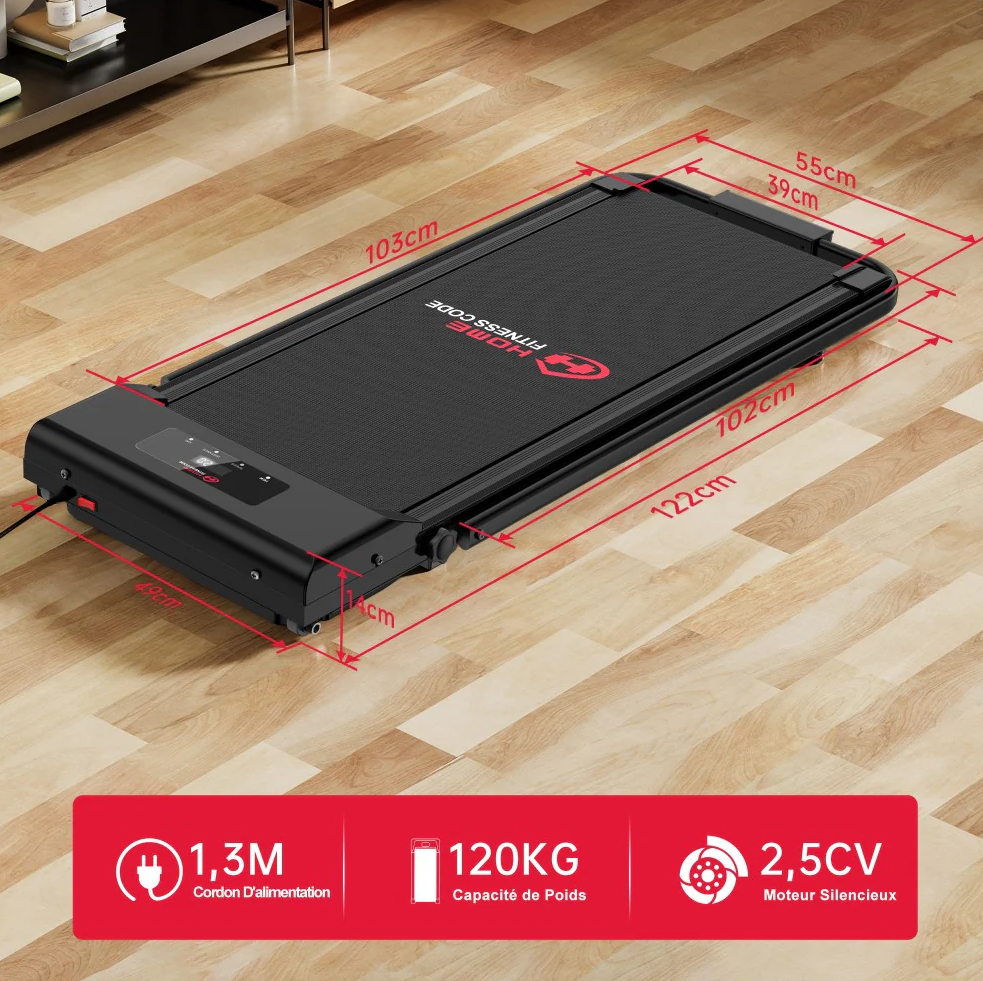 Tapis de Course Pliant C1 – Vitesse Réglable de 1 à 10 km/h