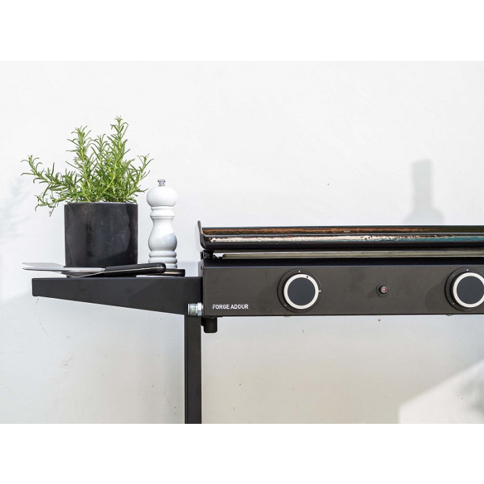 Pack Plancha à gaz Forge Adour BASE 60 Acier peint + Housse + Spatule