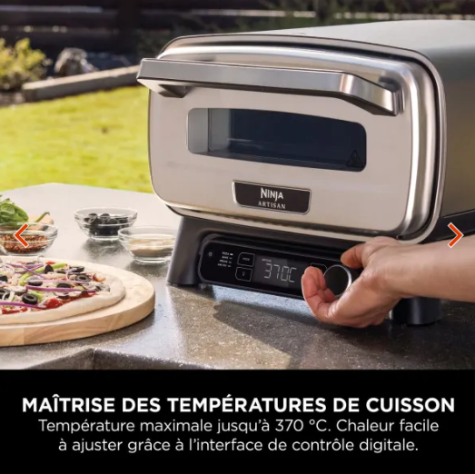 Four à pizza électrique d’extérieur Ninja Artisan MO201EU avec fonction Air Fryer