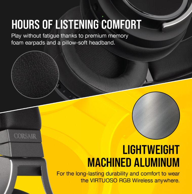 VIRTUOSO RGB WIRELESS High-Fidelity Gaming Headset — Carbon