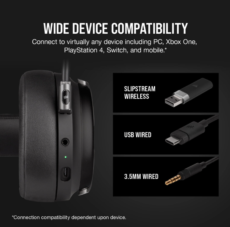 VIRTUOSO RGB WIRELESS High-Fidelity Gaming Headset — Carbon