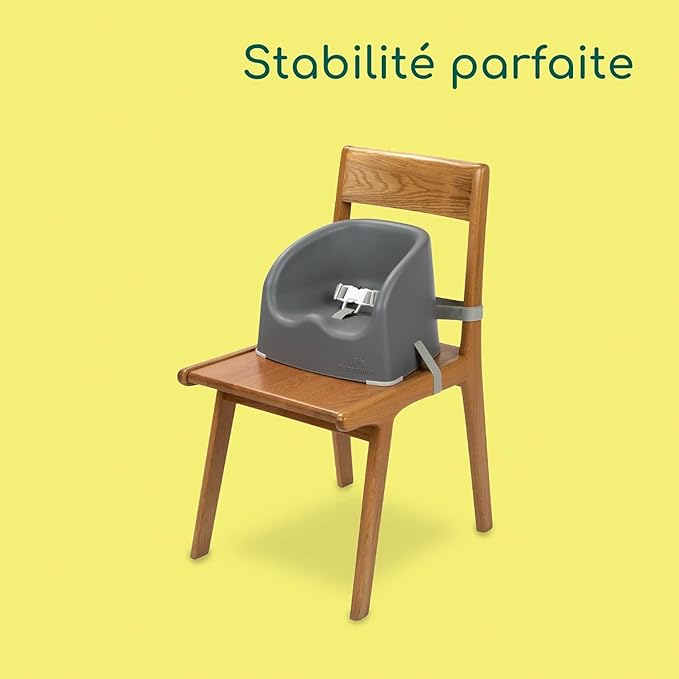 Bébé Confort Essential Booster – Rehausseur de Chaise Bébé 6 mois à 3 ans (jusqu’à 15 kg) Warm Gray