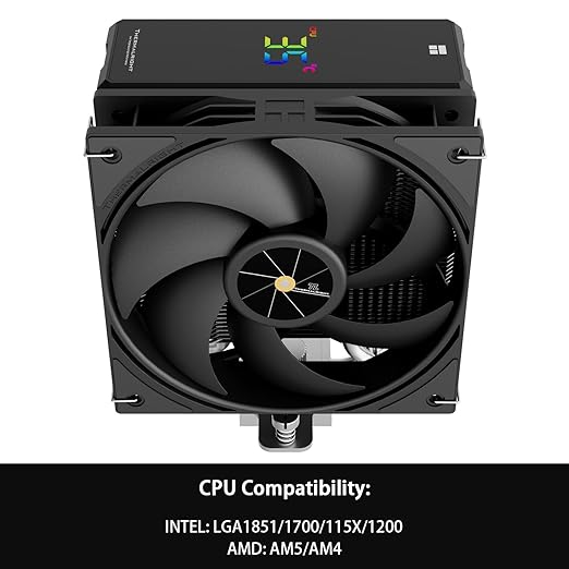 Thermalright Assassin X 120R Refroidisseur CPU Noir à Écran Numérique & Ventilateur TL-P12 PWM
