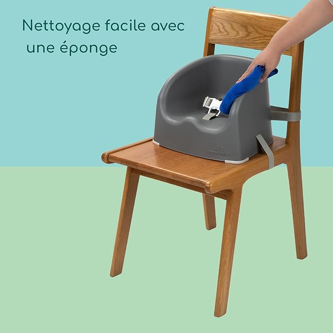 Bébé Confort Essential Booster – Rehausseur de Chaise Bébé 6 mois à 3 ans (jusqu’à 15 kg) Warm Gray