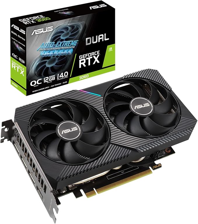 ASUS DUAL NVIDIA GeForce RTX 3060 V2 OC Edition 12GB GDDR6 – Carte Graphique Gaming PCIe 4.0