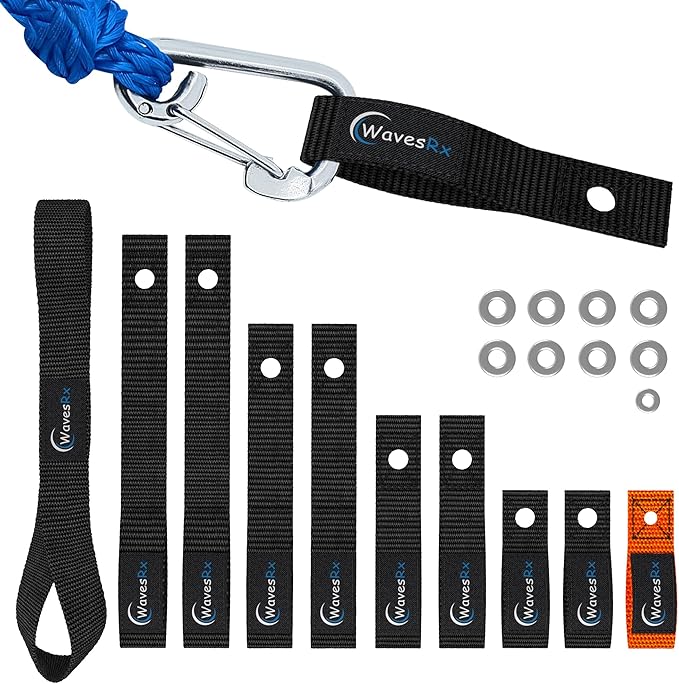 Soft Loops Jet Ski Cleats – Sangles Boucles Sécurisées pour Bumper, Défenses, Ligne d’Ancre, Élastique & Cordon de Quai pour Jetski, Waverunner & Seadoo