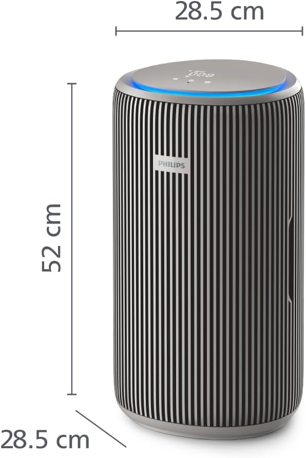 Philips PureProtect 3200 Series – Purificateur d’Air Intelligent HEPA+Charbon Actif CADR 500 m³/h pour 130 m² (AC3210/12)