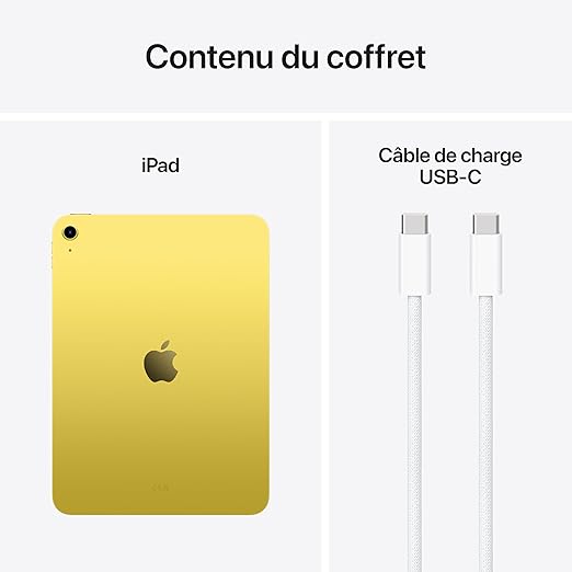 Apple iPad 11" Liquid Retina A16 128 Go Wi-Fi 6 Jaune