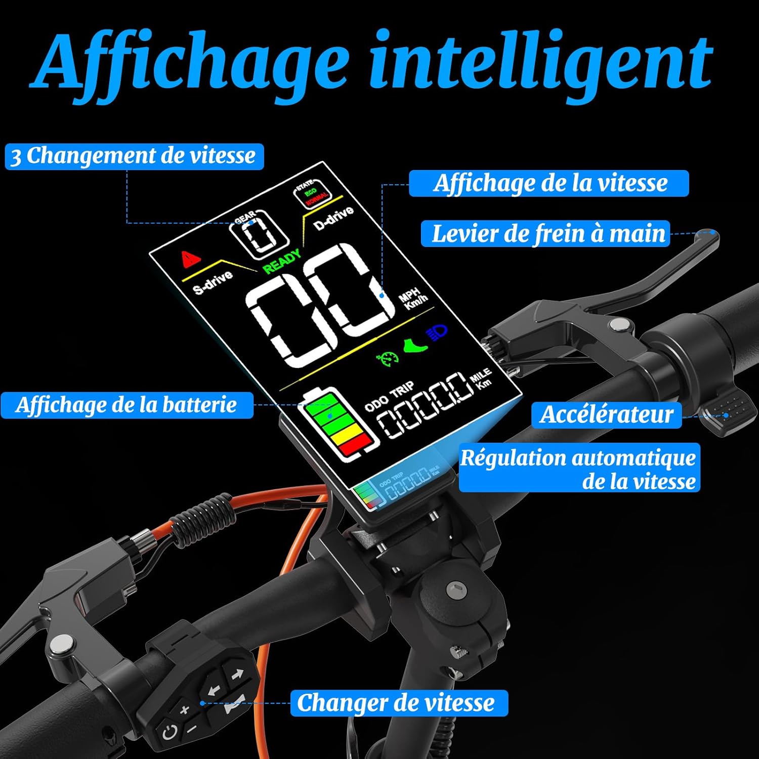 JOYOR Trotinette Electrique Adulte S Serie Autonomie 75-90KM Moteur 2000W Trottinette électrique Puissante Sportive
