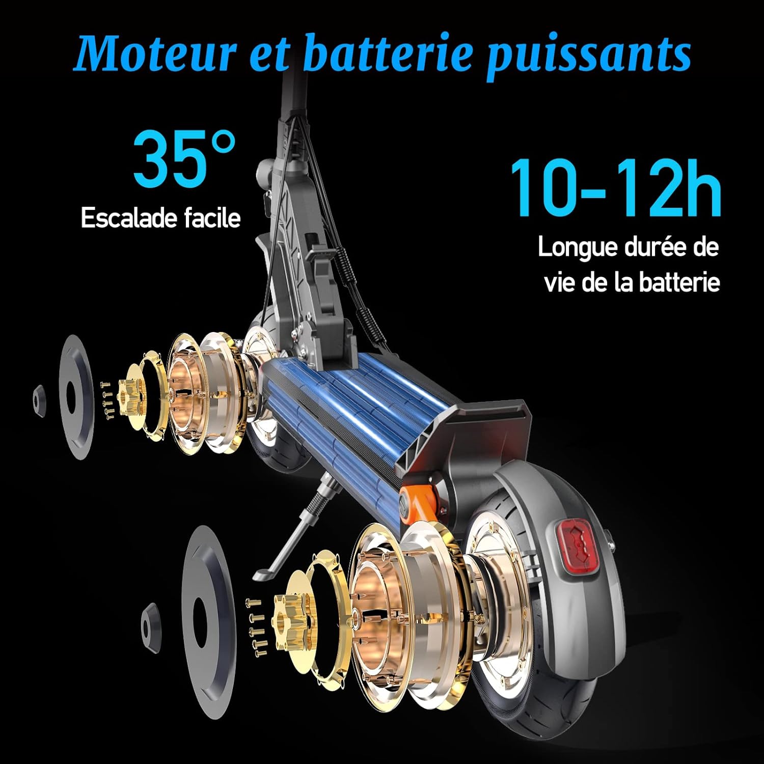 JOYOR Trotinette Electrique Adulte S Serie Autonomie 75-90KM Moteur 2000W Trottinette électrique Puissante Sportive