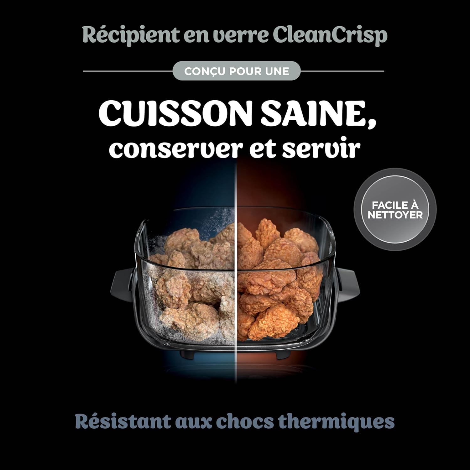 Air Fryer modulaire en verre Ninja CRISPi Cyber Space FN101EUGY