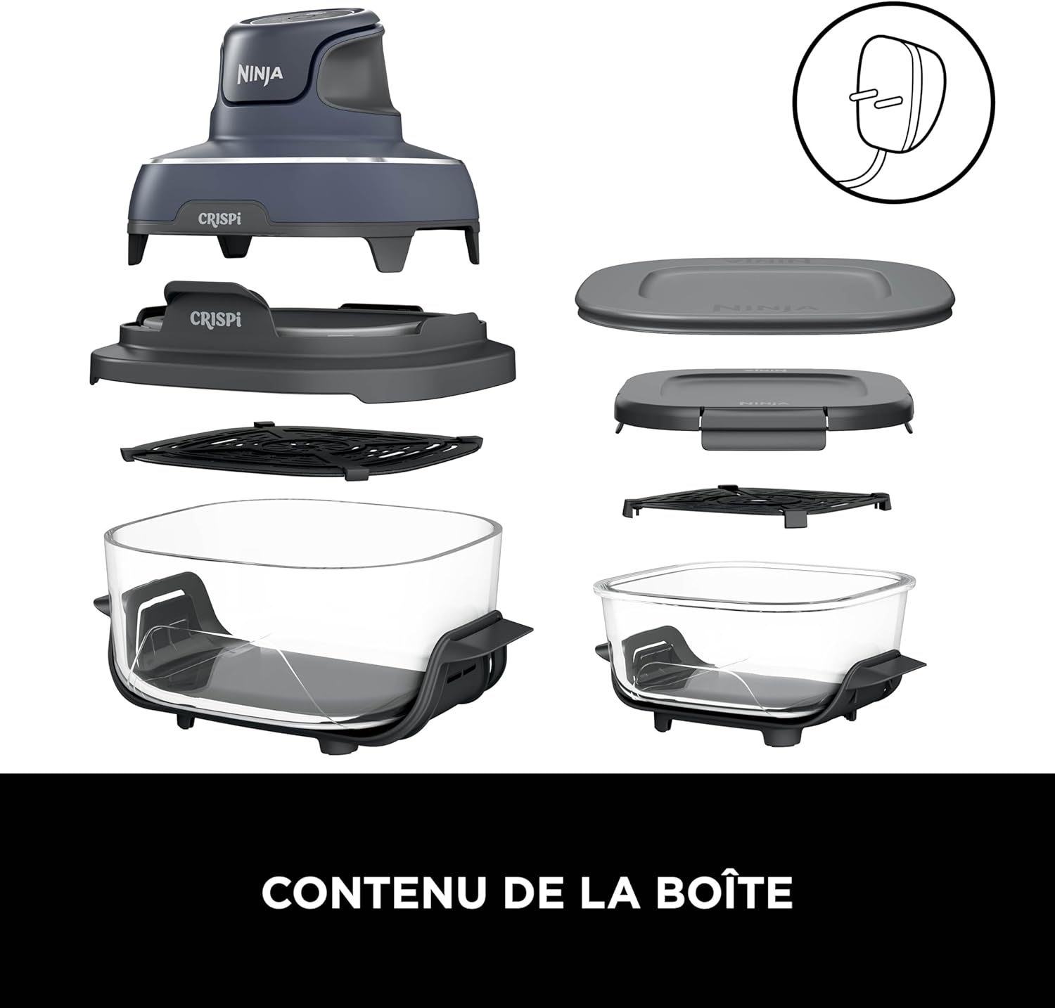 Air Fryer modulaire en verre Ninja CRISPi Cyber Space FN101EUGY