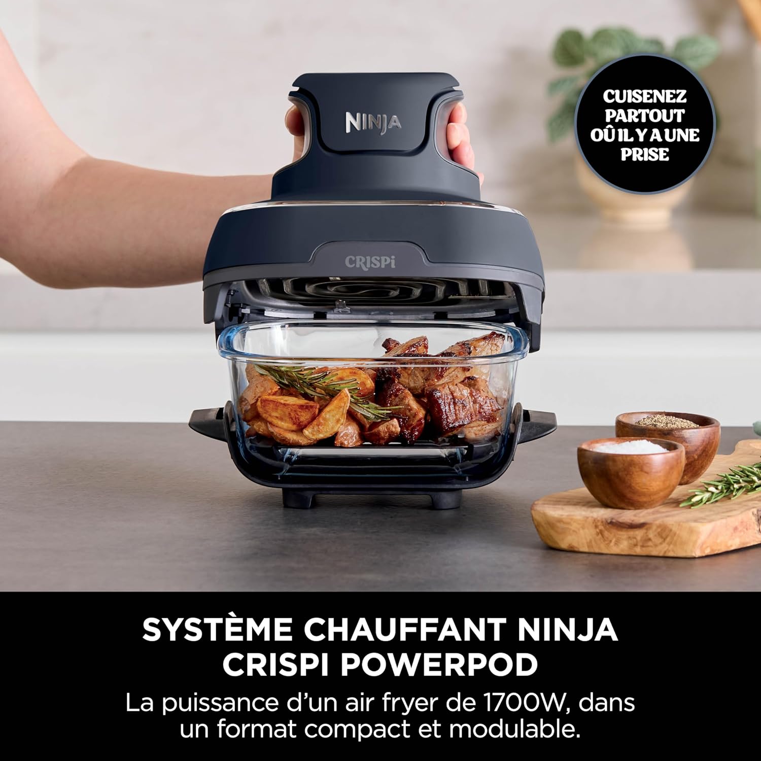 Air Fryer modulaire en verre Ninja CRISPi Cyber Space FN101EUGY