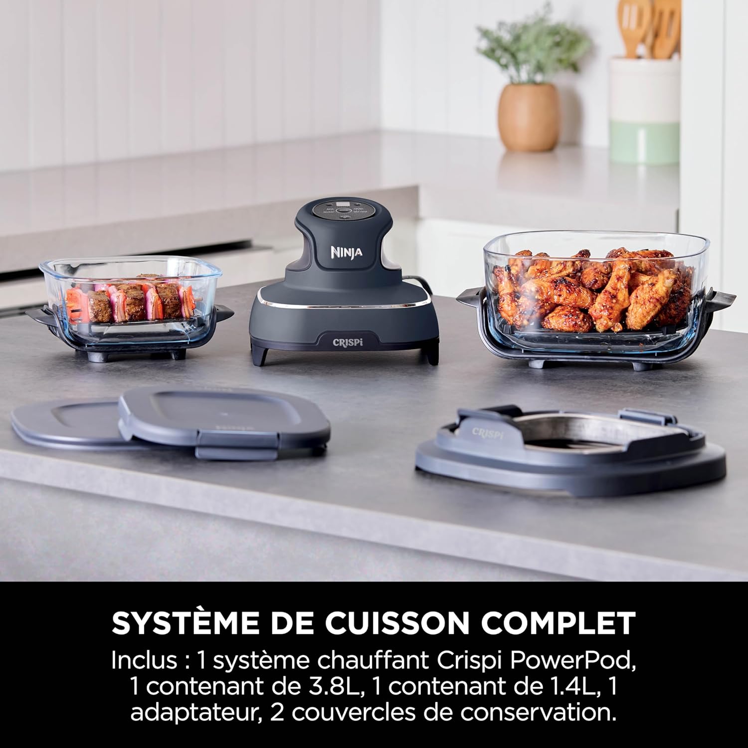 Air Fryer modulaire en verre Ninja CRISPi Cyber Space FN101EUGY