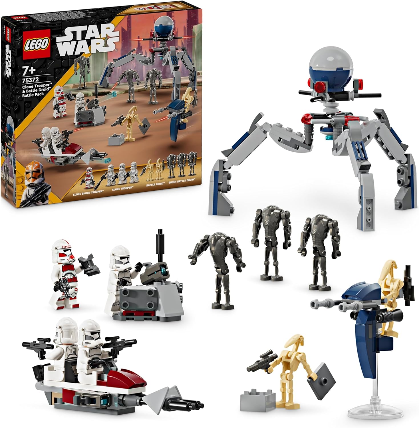 Pack de combat des Clone Troopers™ et Droïdes de combat (75372)