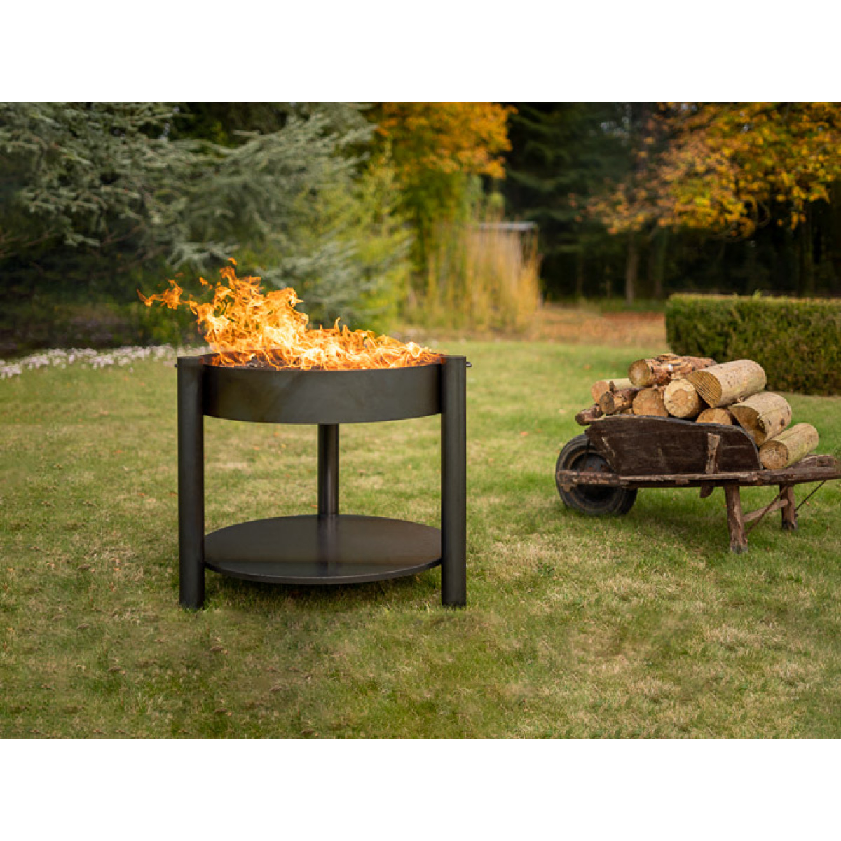 Grand brasero barbecue avec plancha - Plancha grill acier