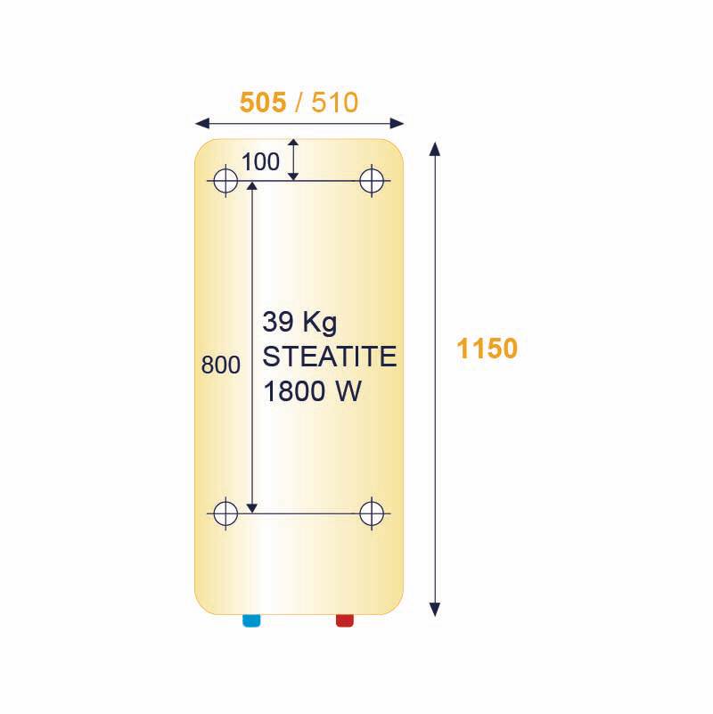 Chauffe-eau électrique vertical mural stéatite 150L - CHAFFOTEAUX - 3000573