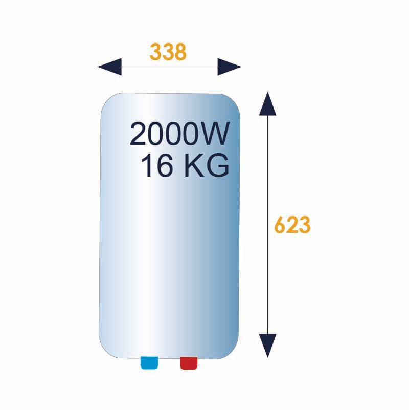 Chauffe-eau électrique PETITES CAPACITÉS étroit sur évier 30L - ATLANTIC - 321104