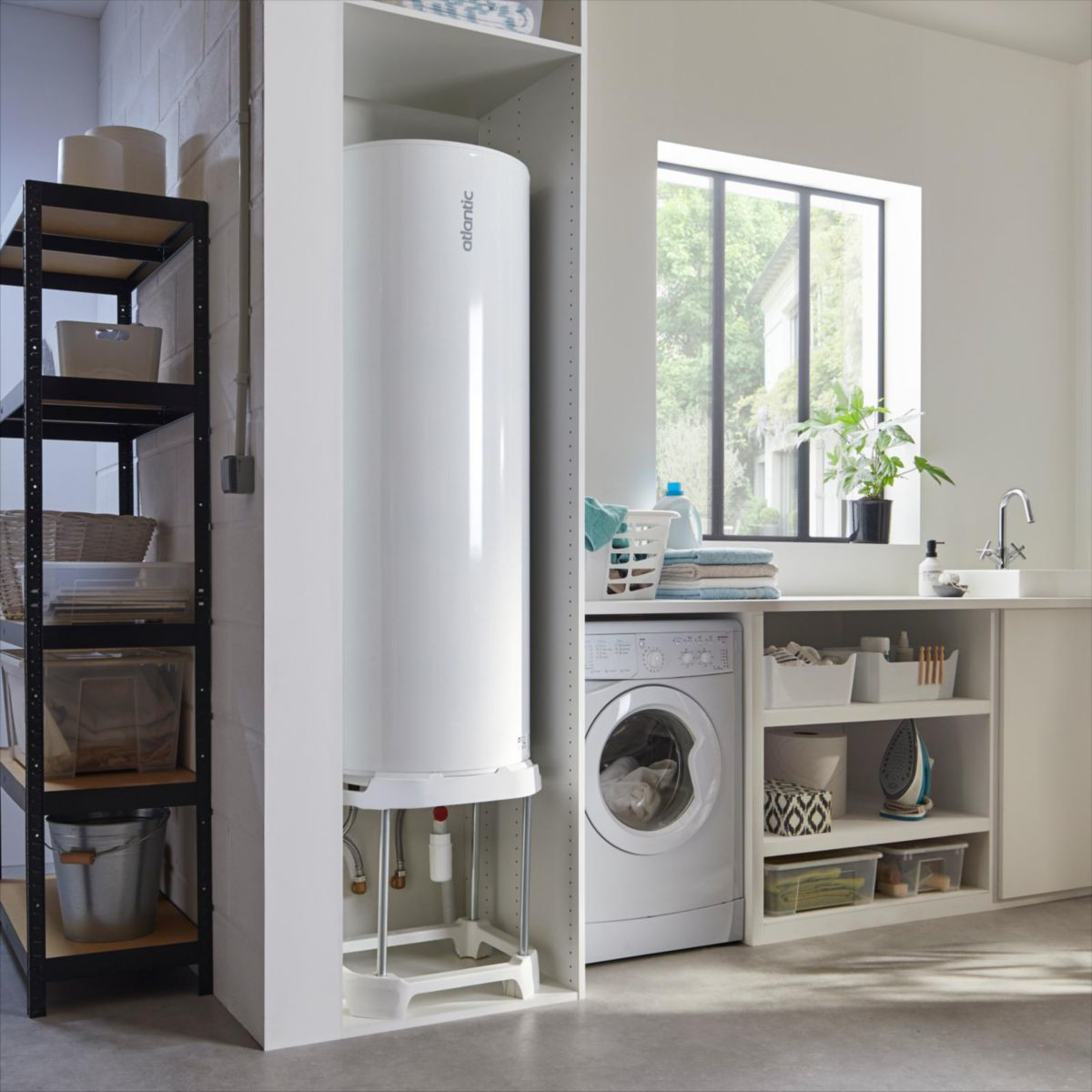 Chauffe-eau électrique blindé vertical mural CHAUFFEO 75L D510 - ATLANTIC - 021113