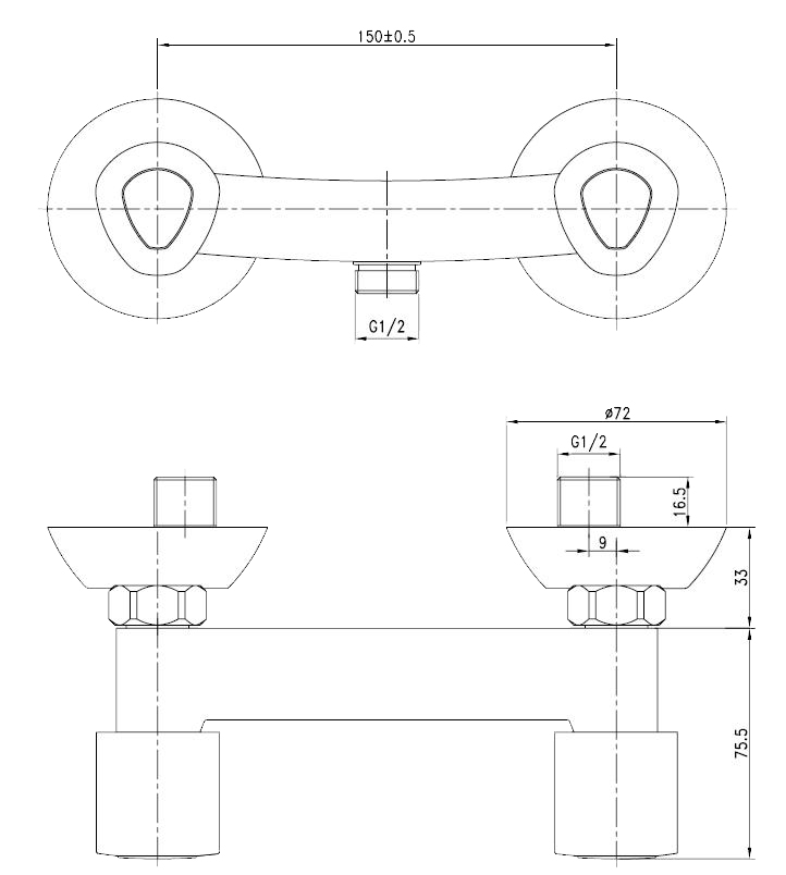 Mélangeur de douche Tempo - GARIS - R02-12026EC