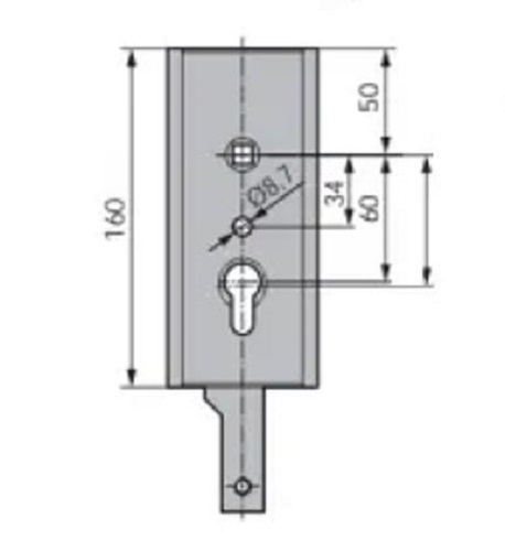 Serrure de garage verouillage bas avec ressort épaisseur 29mm - WSS - 16540000010