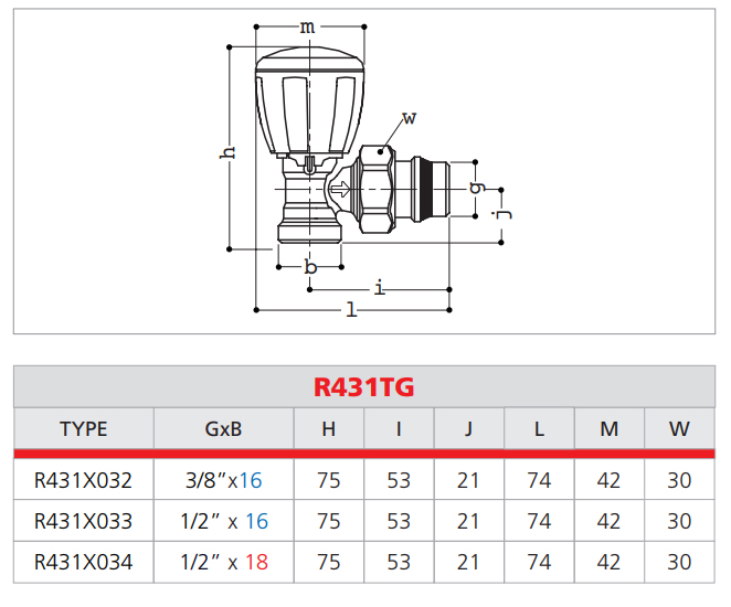 Robinet de radiateur équerre 1/2 D16 - GIACOMINI - R431X033