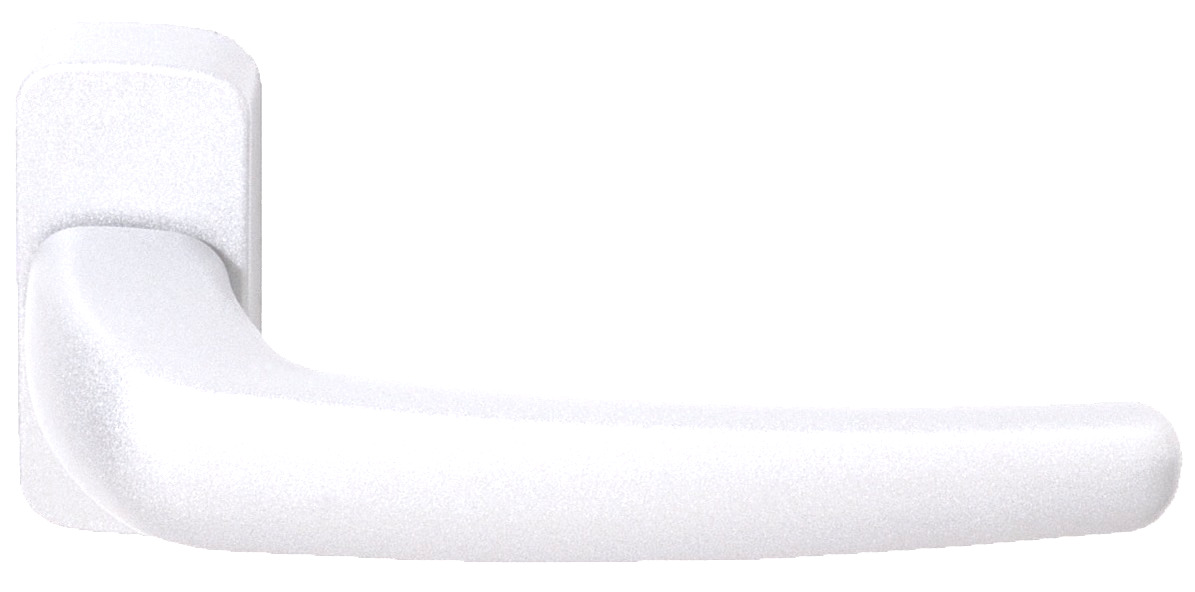 Paire de béquille Siluete à ressort carré 8mm sur rosace blanc - SOFI - 5113300120