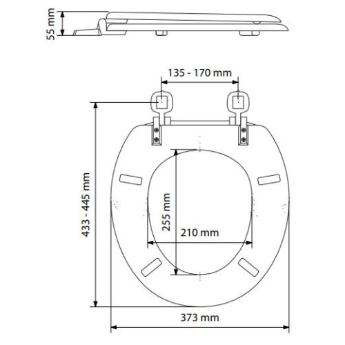 Abattant WC MARINE double blanc  - OLFA - 7MA0001