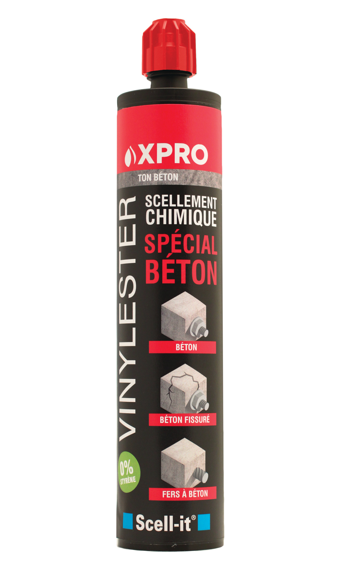 Résine vinylester XPRO spéciale béton grise 300ml - SCELL-IT - X-PRO300