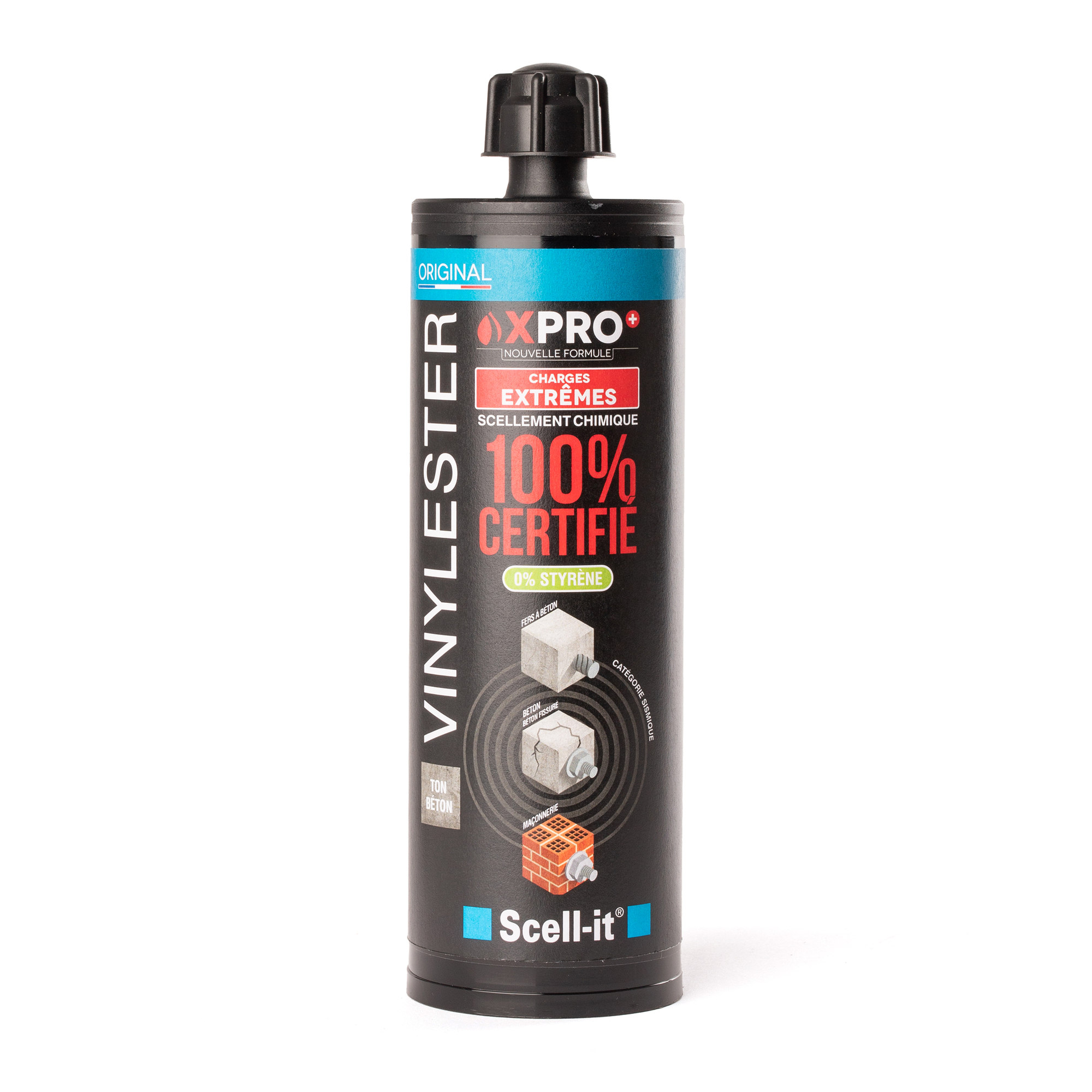 Résine vinylester XPRO spéciale béton grise 420ml - SCELL-IT - X-PRO420