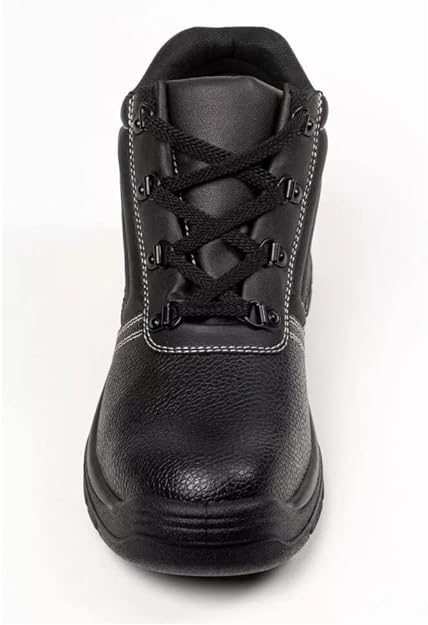 Chaussures de sécurité hautes NACRITE S1P SRC en cuir fleur de vachette noir P47 - B0911-T47