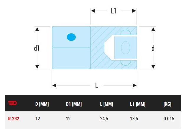 Augmentateur F1/4'' à M3/8'' - FACOM - R.232