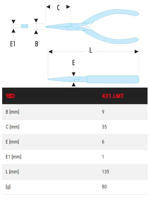 Pince de préhension Micro-Tech® à becs effilés - FACOM - 431.LMT