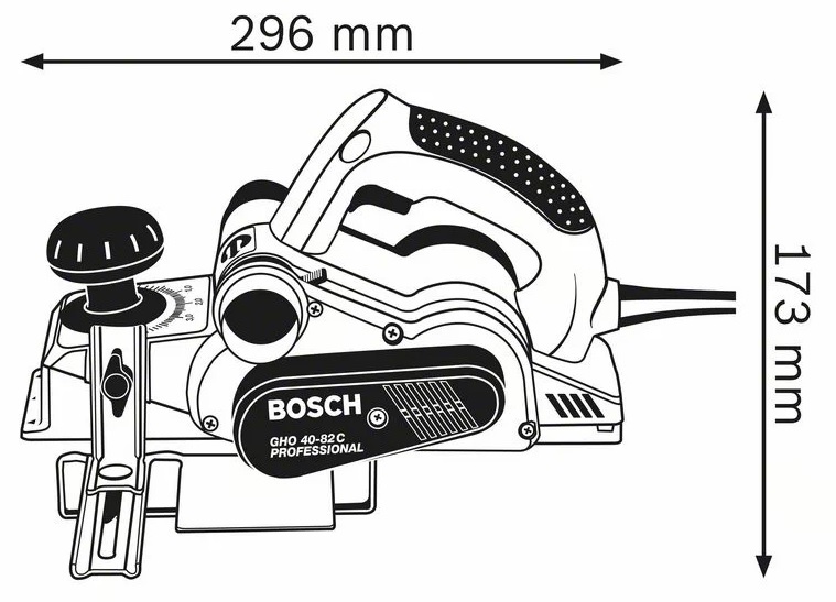 Rabot 850W GHO 40-82 C en coffret standard - BOSCH - 060159A760