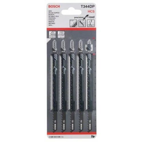 5 lames de scie sauteuse T 344 DP Precision for Wood - BOSCH - 2608633A36