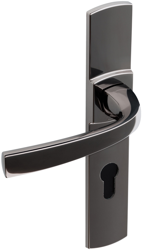 Ensemble sur grande plaque MUZE type clé I finition diamant noir - VACHETTE - 086435