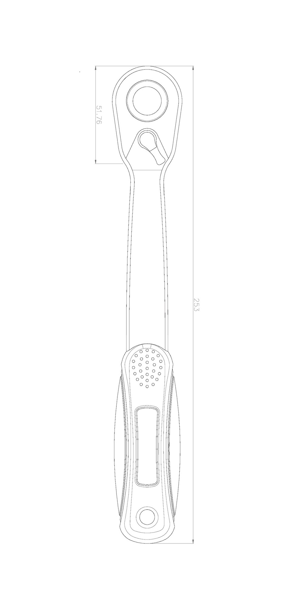 Cliquet standard réversible 1/2'' 72 dents - HANGER - 251090