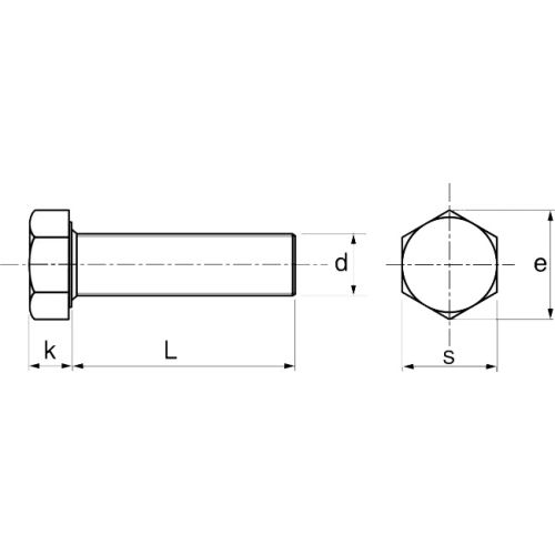 Vis à métaux tête hexagonale inox A2 classe 8.8 DIN 933 10X80 boîte de 50 - ACTON - 6210110X80