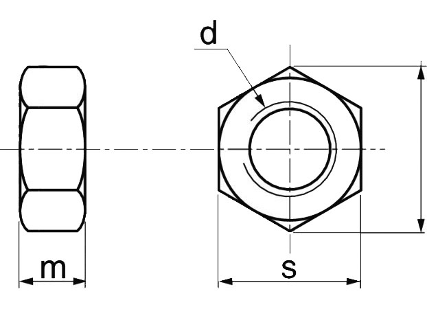 Écrou hexagonal nylon DIN 934 M10 boîte de 100 - ACTON - 8300010