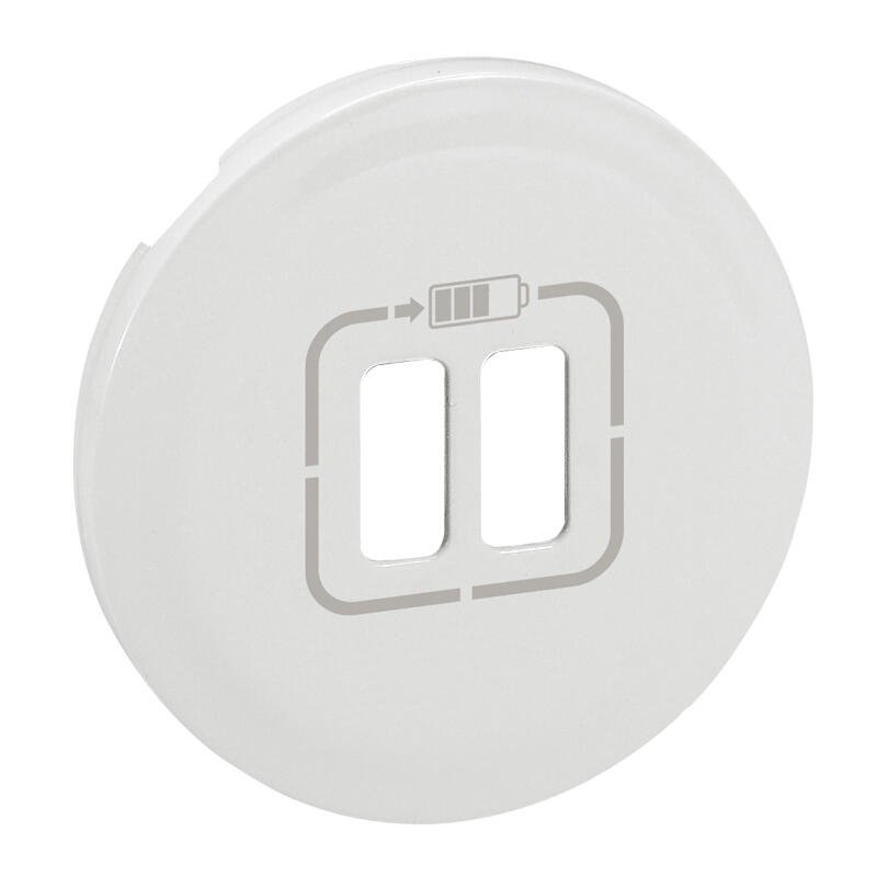Enjoliveur CÉLIANE pour chargeur double USB Type-A et Type-C blanc - LEGRAND - 068256