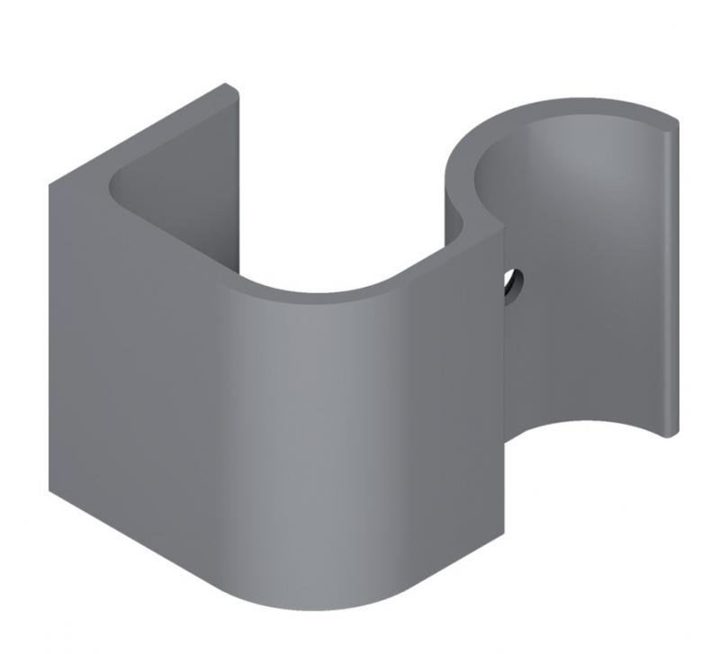 Support 60mm pour poigné DIVA I laqué gris aluminium RAL9006 - LA CROISEE DS - DS6874-007