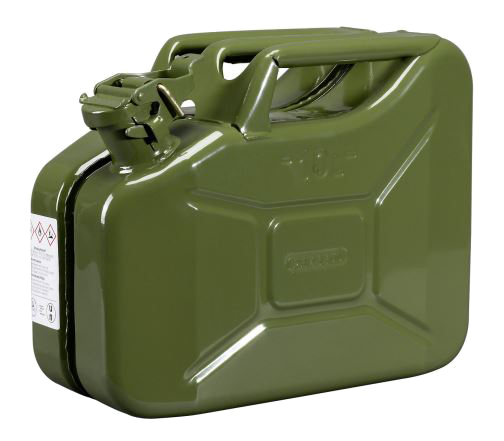 Jerrycan carburant métallique 10L - PRESSOL - 21 055