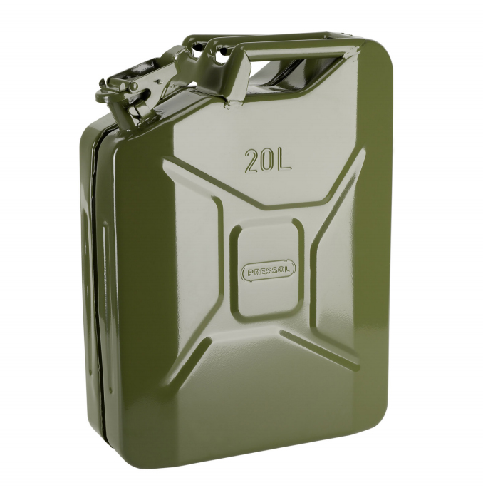 Jerrycan carburant métallique 20L - PRESSOL - 21 060 950